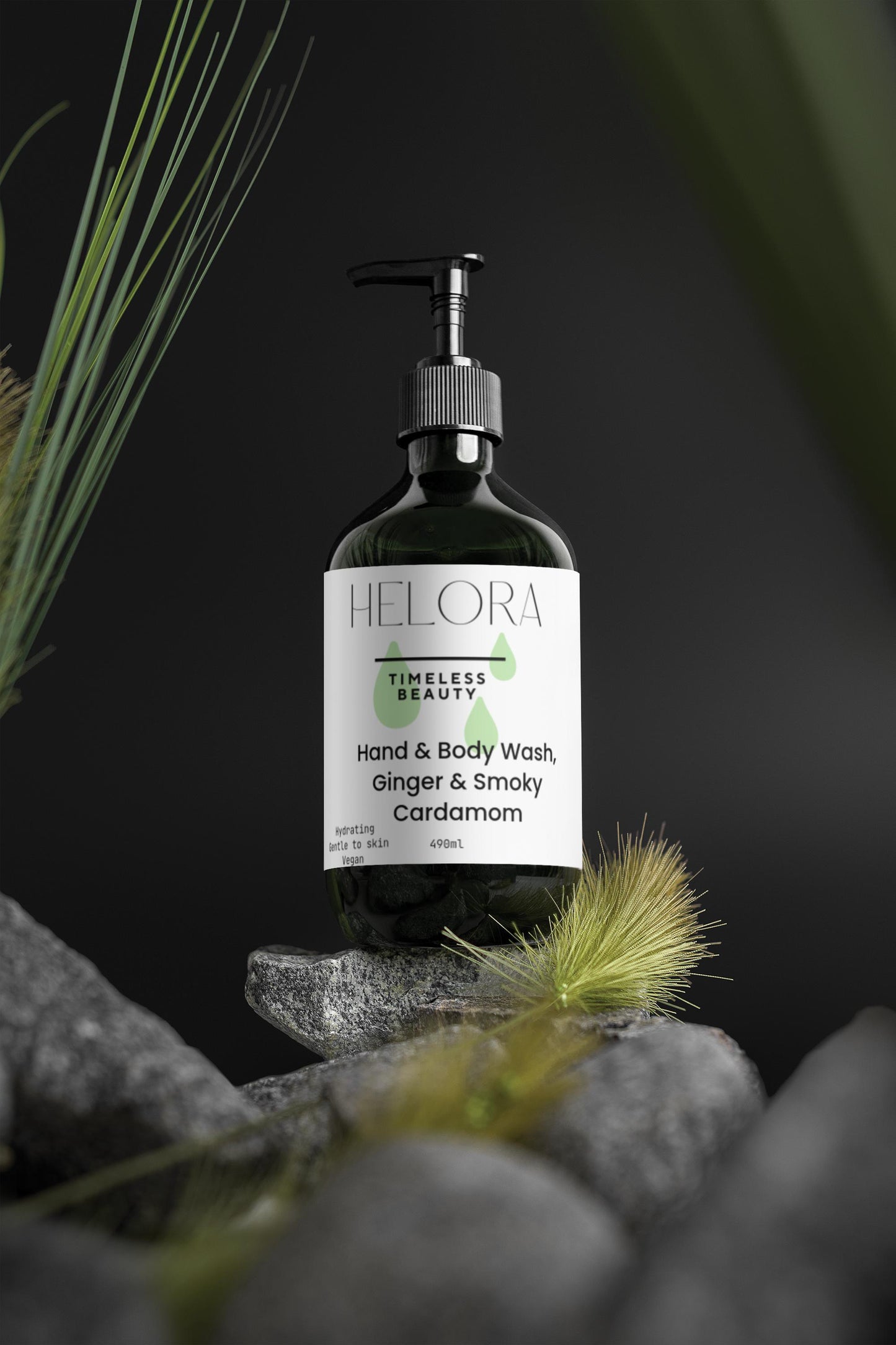 Helora Hand & Body Wash, Ginger & Smoky Cardamom