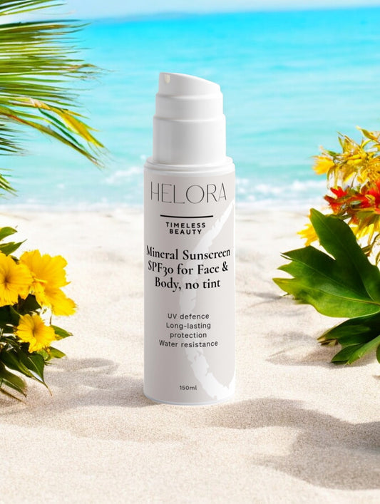 Helora Mineral Sunscreen SPF30 for Face & Body, no tint